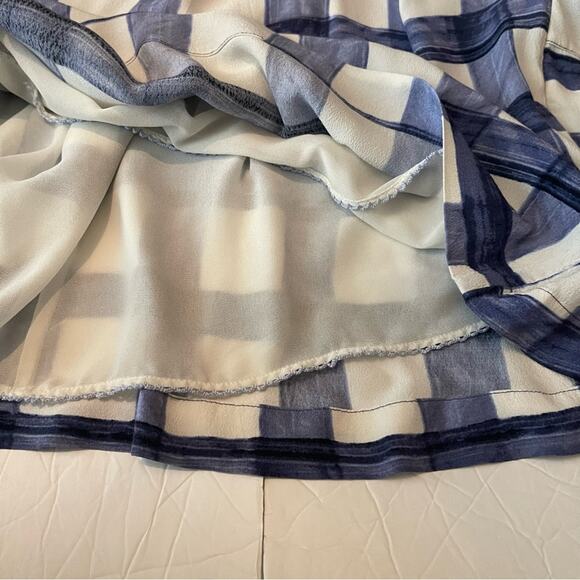 Anthropologie Maeve Blue And White Plaid Cottage Boho Chic Dress NWOT Size M - Picture 8 of 13